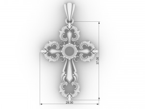 cross with stone 3D Принт Модель