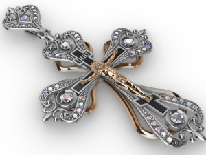 cross pendant Modelo de Impressão 3D