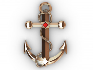 pendant anchor with stone 3D-printmodel