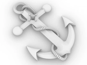 pendant anchor with stone 3D Print Model
