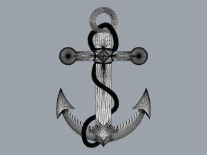 pendant anchor with stone 3Dプリントモデル
