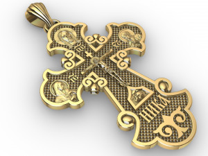orthodox cross with savior and saints 3D-printmodel