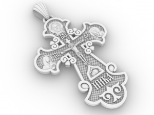 orthodox cross with savior and saints 3D-printmodel
