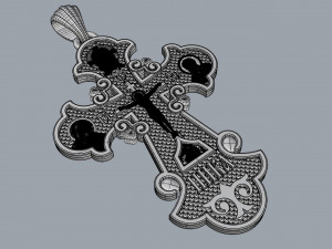 orthodox cross with savior and saints 3D-printmodel