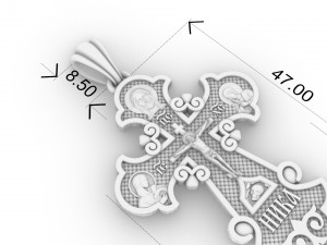 orthodox cross with savior and saints 3D-printmodel