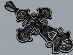 orthodox cross with savior and saints 3D-printmodel