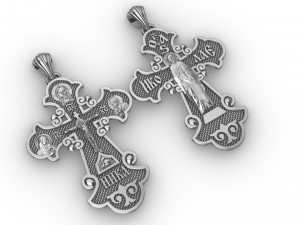 orthodox cross with savior and saints 3D-printmodel