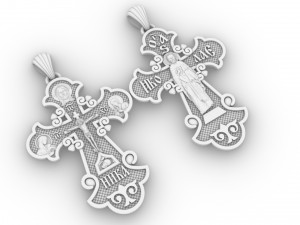 orthodox cross with savior and saints 3D-printmodel