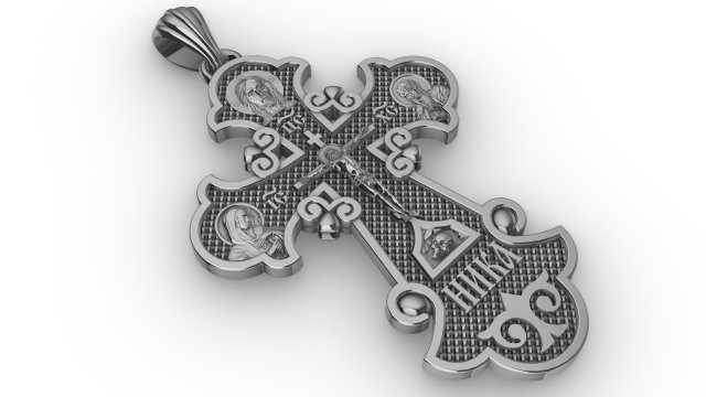 orthodox cross with savior and saints 3D-printmodel .c4d .max .obj .3ds .fbx .stl .blend 