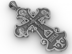 orthodox cross with savior and saints 3D-printmodel
