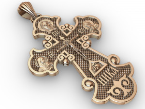 orthodox cross with savior and saints 3D-printmodel