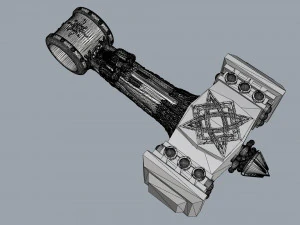 pendant hammer with slavic god svarog 3D Print Model