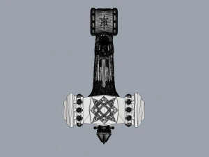 pendant hammer with slavic god svarog 3D Print Model