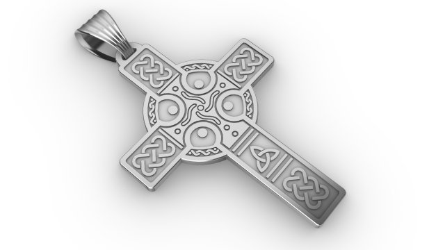 pendant cross 3D-printmodel .c4d .max .obj .3ds .fbx .stl .blend 