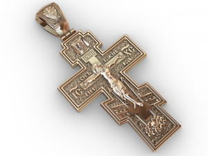 orthodox cross with savior and saints 3D Принт Модель