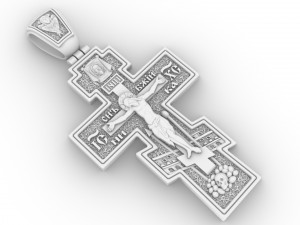 orthodox cross with savior and saints 3D Принт Модель