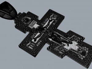 orthodox cross with savior and saints 3D Print Model