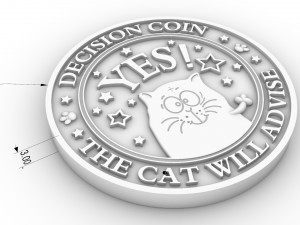coin decision suvenir 3D-Druckmodell