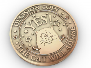 coin decision suvenir 3D-Druckmodell