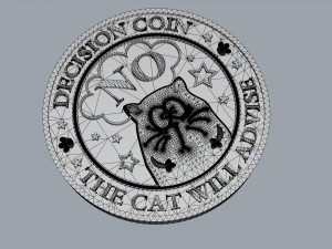 coin decision suvenir 3D-Druckmodell