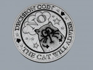 coin decision suvenir 3D Print Model