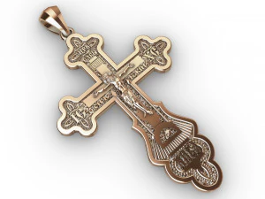 Orthodoxes Kreuz 3D Druckmodell