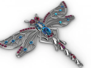 brooche dragonfly 3D Print Model