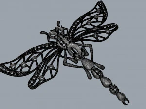 brooche dragonfly 3D Print Model