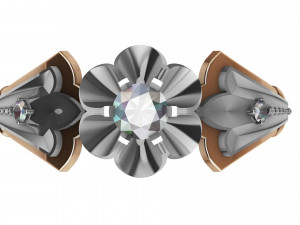 ring with diamonds Model Cetak 3D