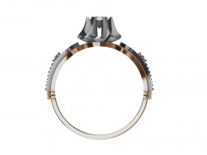 ring with diamonds Model Cetak 3D