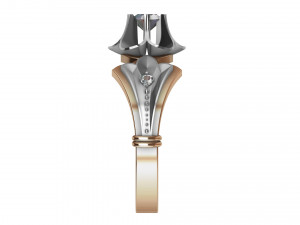 ring with diamonds Model Cetak 3D