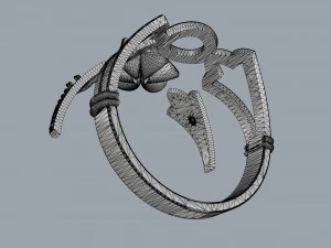 ring with diamonds 3D Print Model