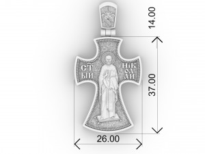 orthodox cross with saint nicholas Modello di stampa 3D
