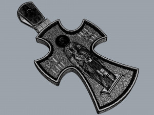 orthodox cross with saint nicholas Modello di stampa 3D