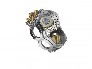 ring lily double with diamonds 3D Принт Модель