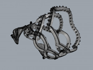 ring lily double with diamonds 3D Принт Модель