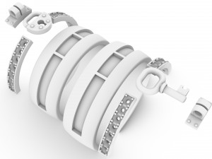 set rings lock and key Model Cetak 3D