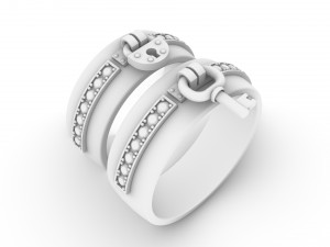 set rings lock and key Model Cetak 3D