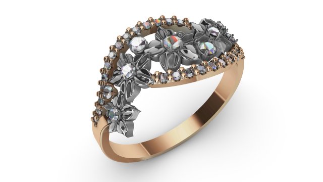 ring flowers 3D Принт Модель .c4d .max .obj .3ds .fbx .stl .blend