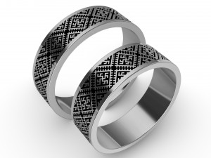 set rings slavic pattern 3D Print Model