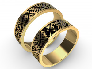 set rings slavic pattern 3D Print Model