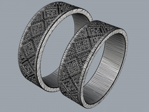 set rings slavic pattern 3D Print Model