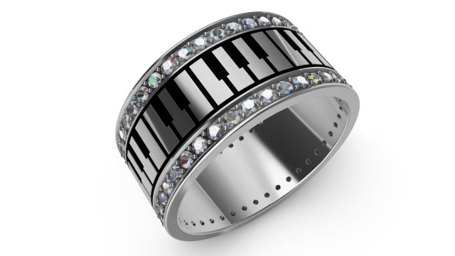 ring piano 3D-printmodel .c4d .max .obj .3ds .fbx .stl .blend 