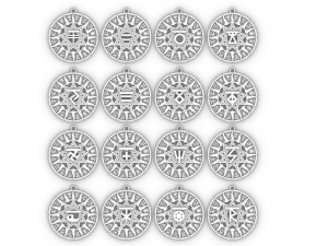 slavic horoscope set 16 pieces 3D प्रिंट मॉडल