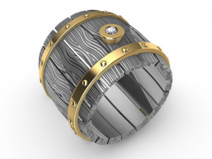 ring wooden barre 3D-printmodel
