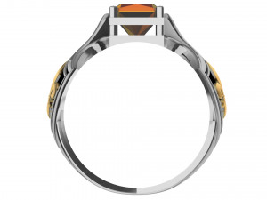 ring with citrine and heraldic lily 3D प्रिंट मॉडल