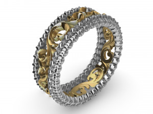 ring with patterns from two colors 3D Принт Модель