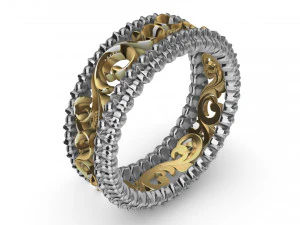 ring with patterns from two colors 3D Print Model
