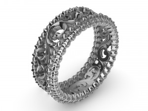 ring with patterns from two colors 3D Принт Модель