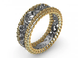 ring with patterns from two colors 3D Print Model